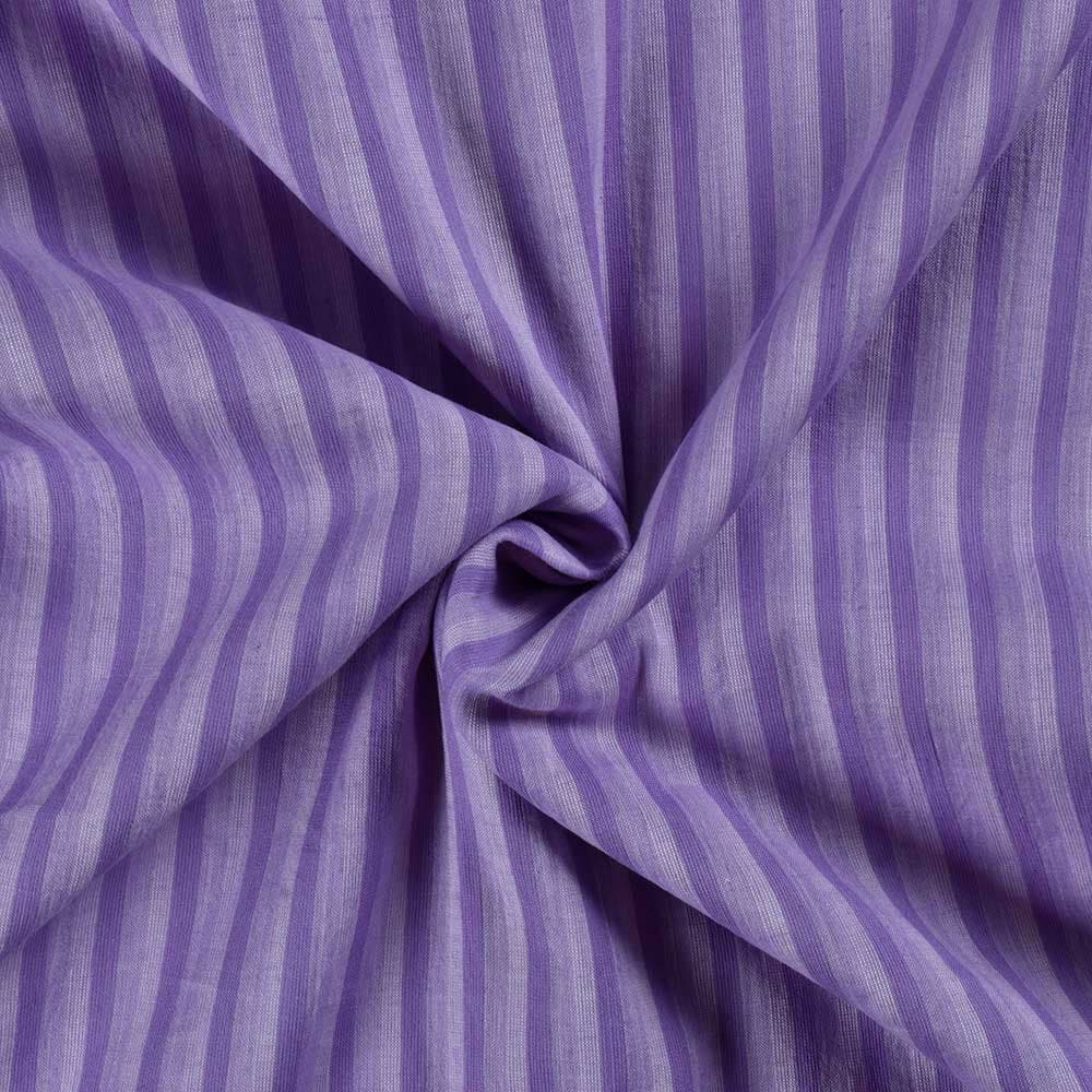 Stripe Lilac Pure Cotton 95 GSM Handwoven Fabric