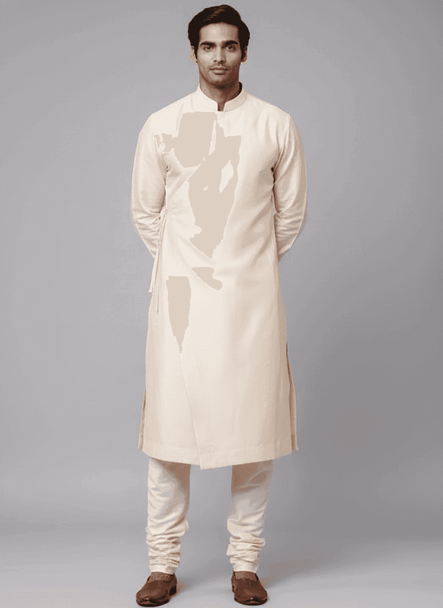 Asymmetric Men's Angrakha Kurta
