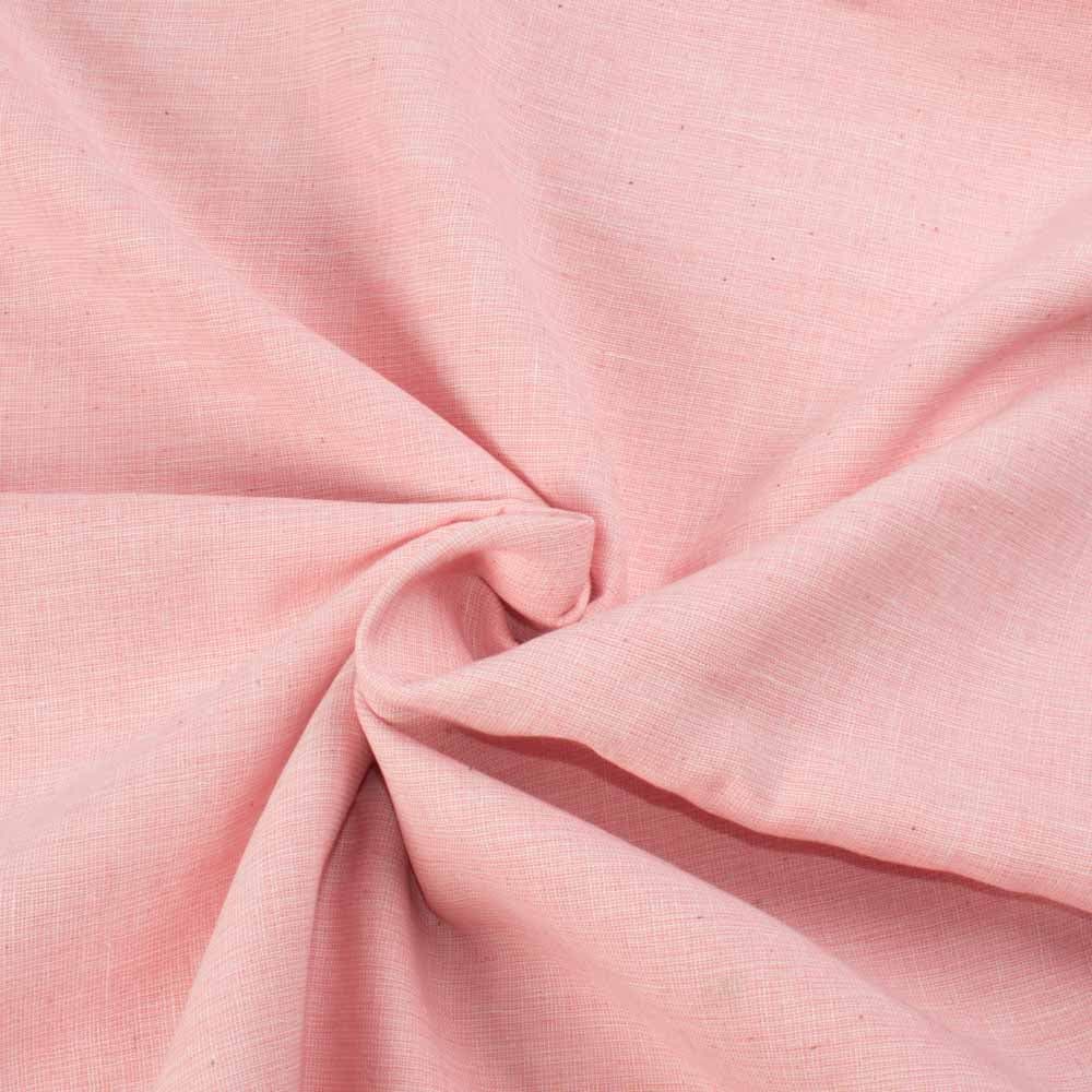Chambray Pink Pure Cotton 110 GSM Handwoven Fabric 33