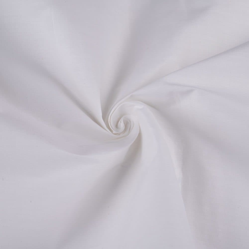 White Mulmul Khadi Cotton 92 GSM Fabric - Bleached Dyeable 10 & 36 Inch Width