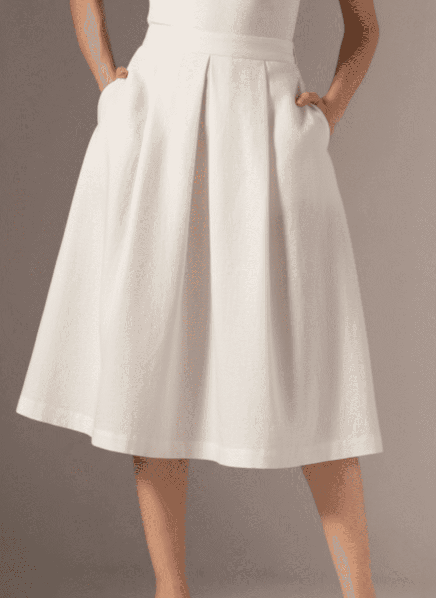 Pleated Midi Skirt