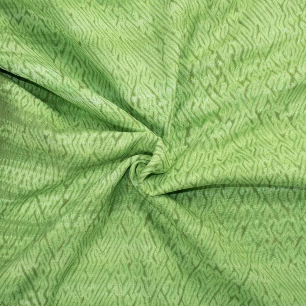 Abstract Green Shibori 90 GSM Pure Cotton Fabric