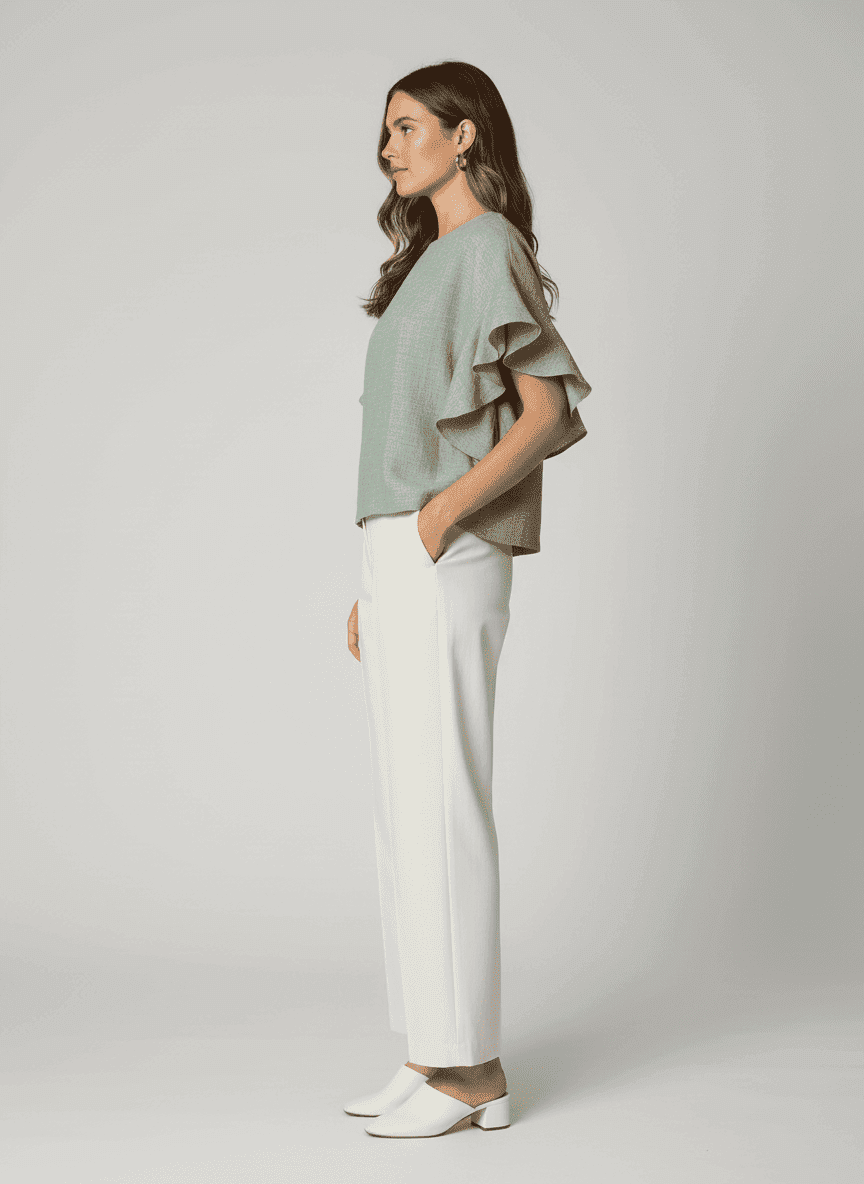 Flouce Sleeve Top