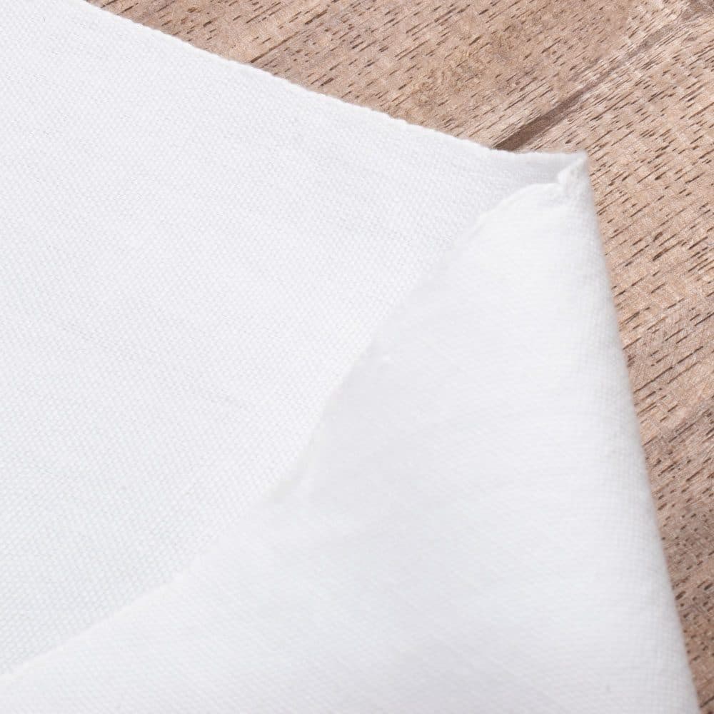 Plain White Khadi Cotton 190 GSM Fabric - Bleached and Dyeable