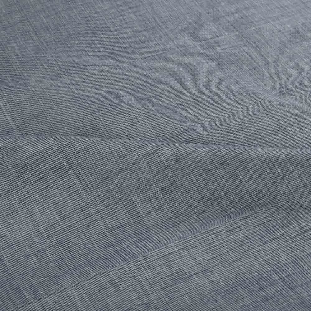 CHAMBRAY NAVY BLUE PURE COTTON 100 GSM HANDWOVEN  FABRIC