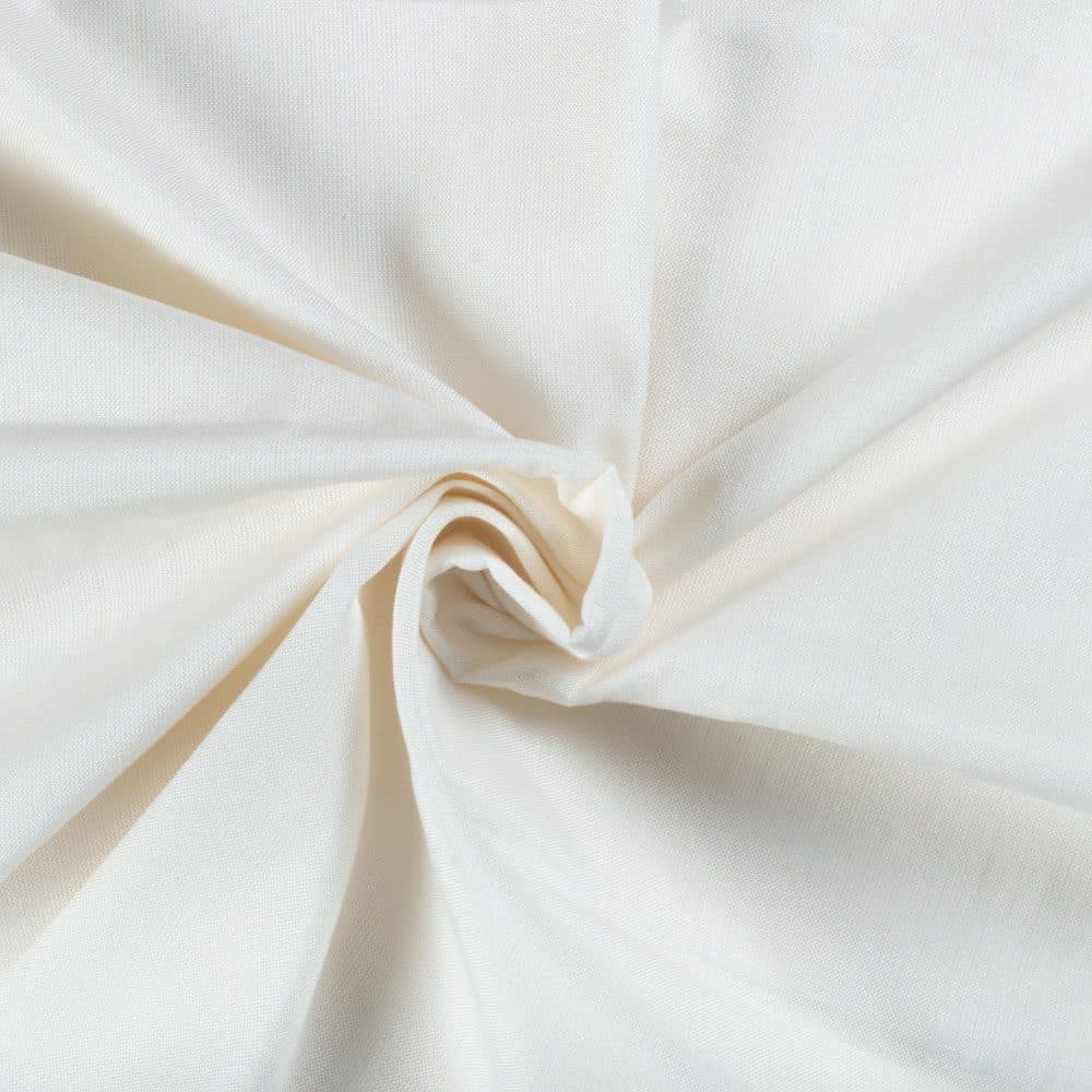 Plain White Pure Bamboo 108 GSM Handwoven Fabric