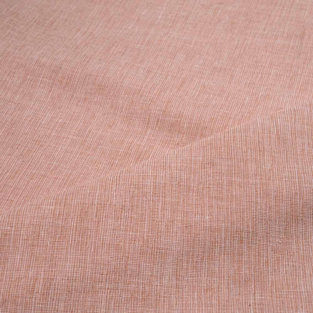 Chambray Light Brown Pure Cotton 105 GSM Handwoven Fabric