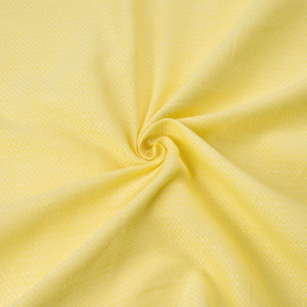 Yellow Jacquard Mercerised Cotton 116 GSM Fabric
