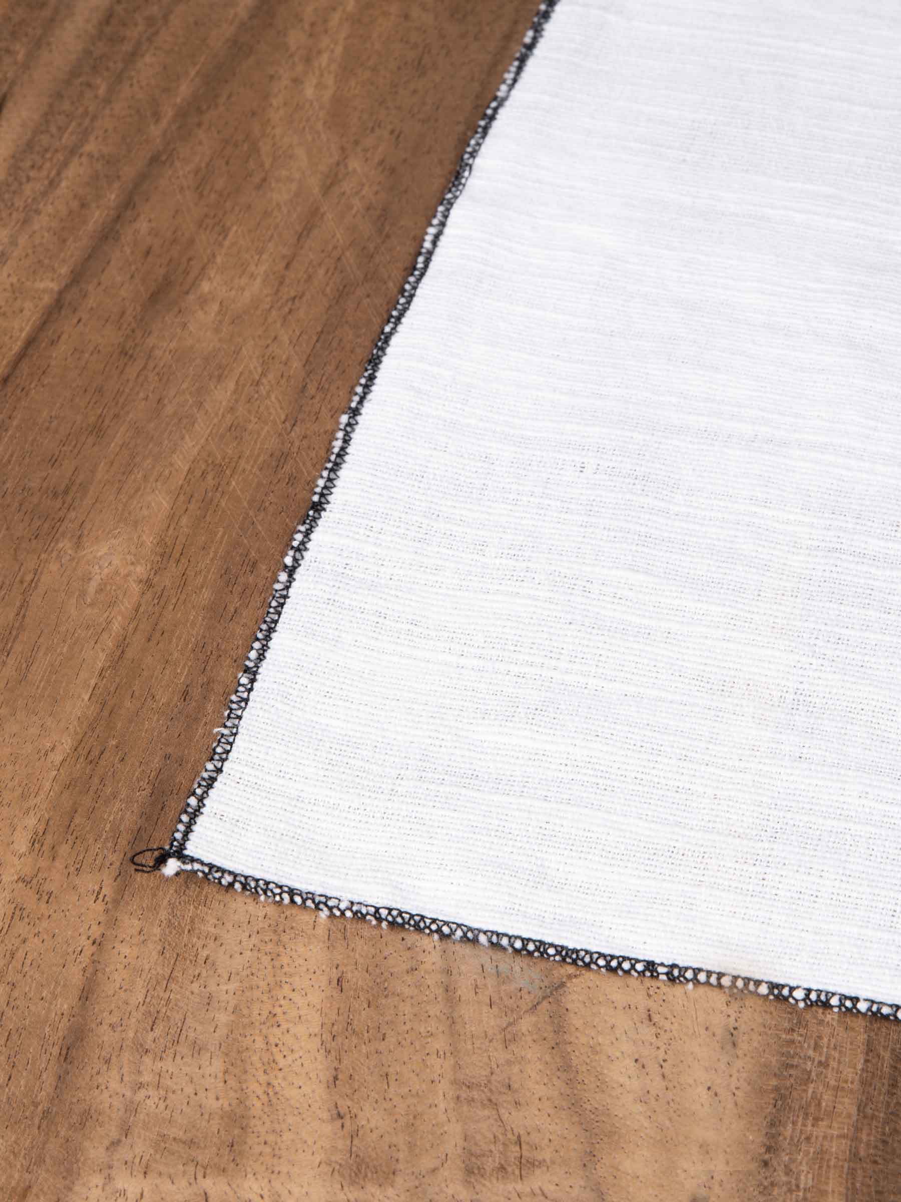White Textured Pure Khadi Table Runner