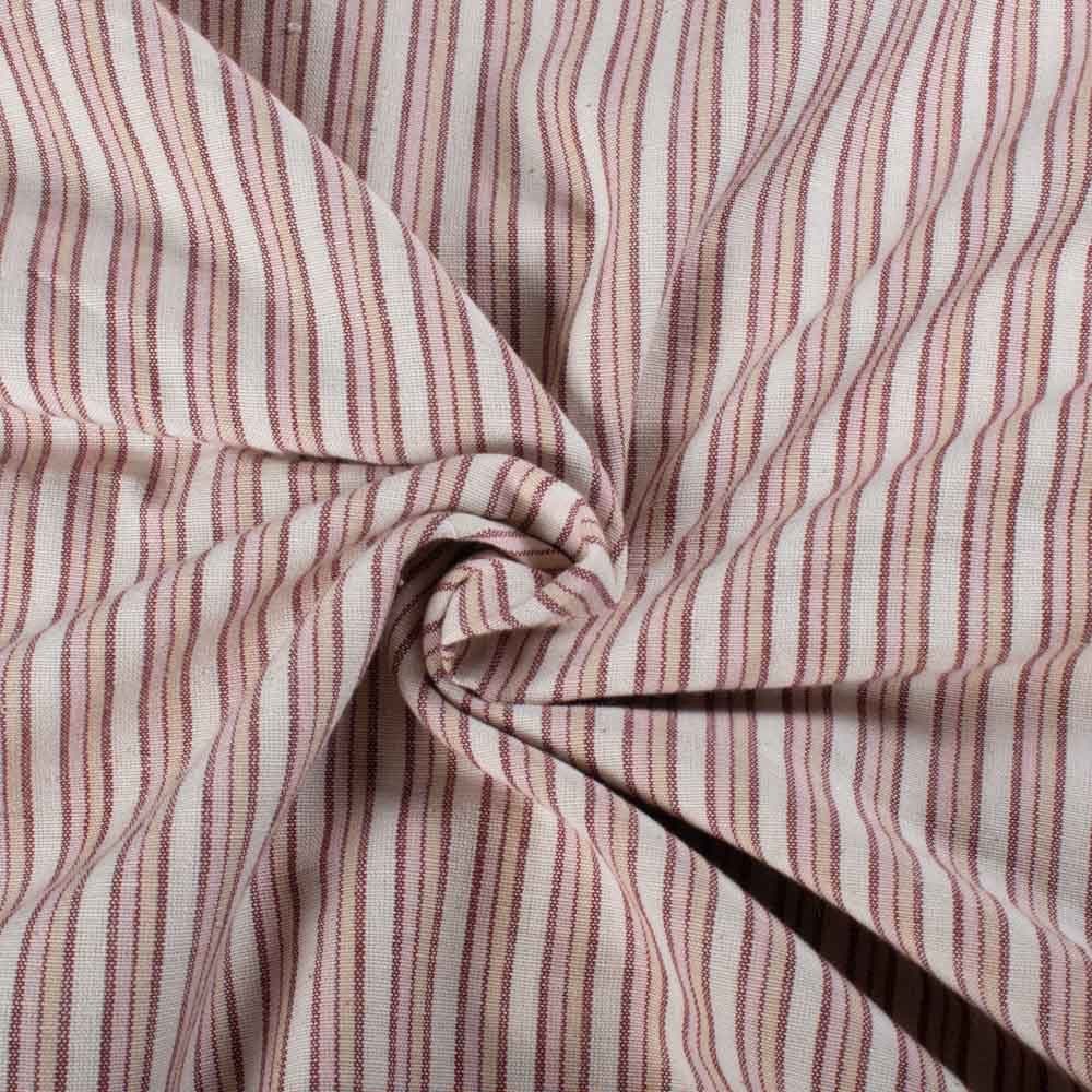 Multicolor Stripe Pure Cotton 150 GSM Handwoven Fabric 443
