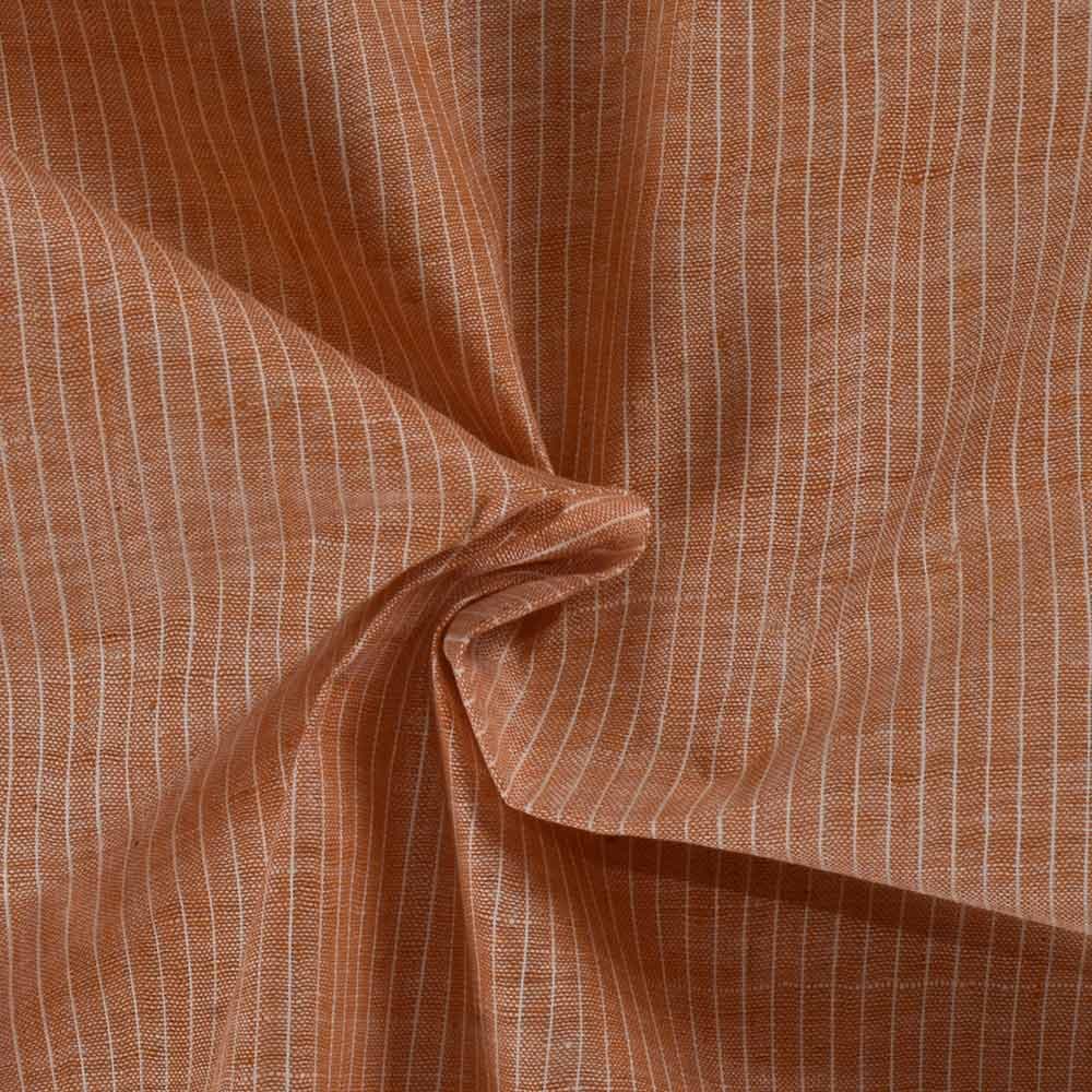 Stripe Beige Pure Cotton 75 GSM Handwoven Fabric