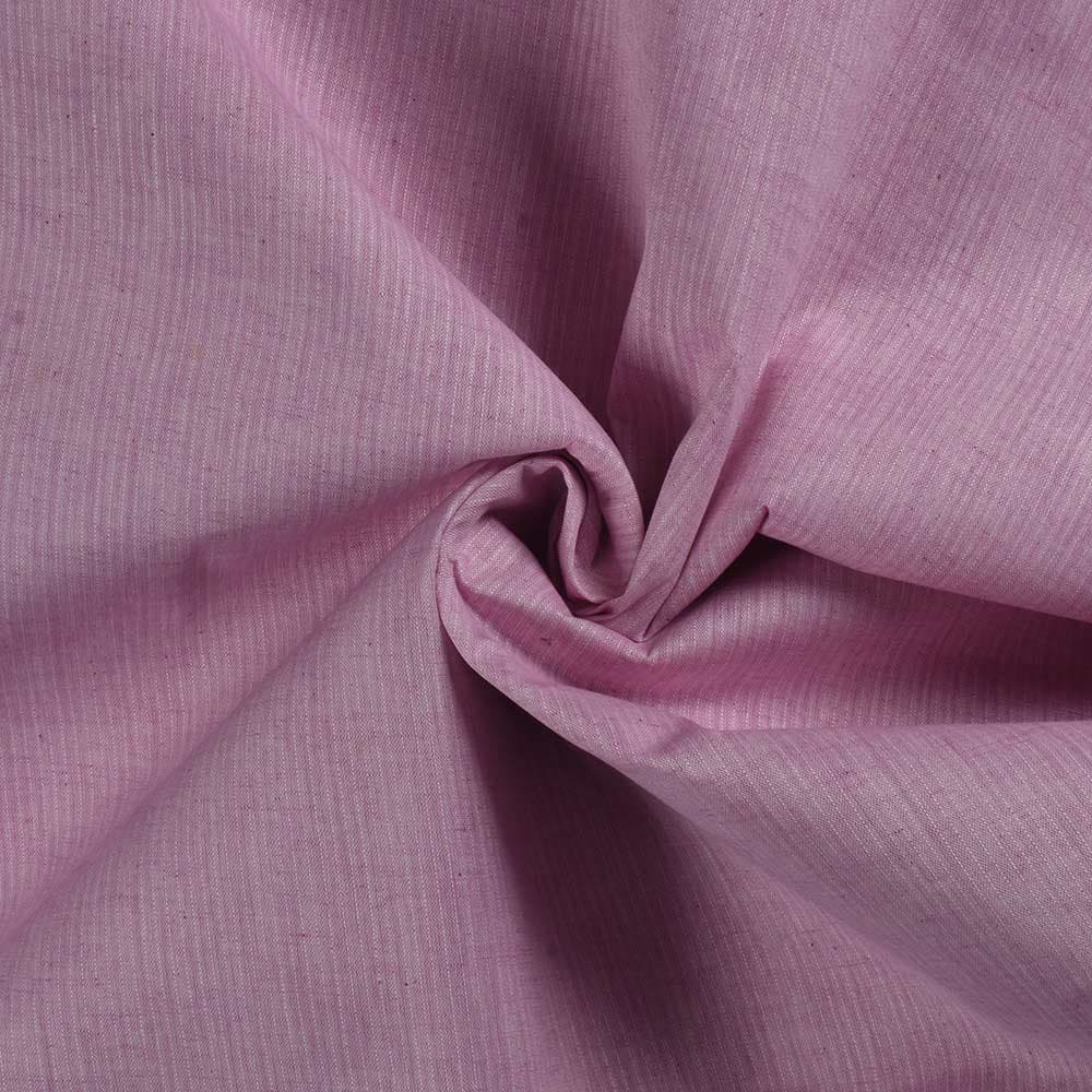 Stripe Pink Pure Cotton 85 GSM Handwoven Fabric