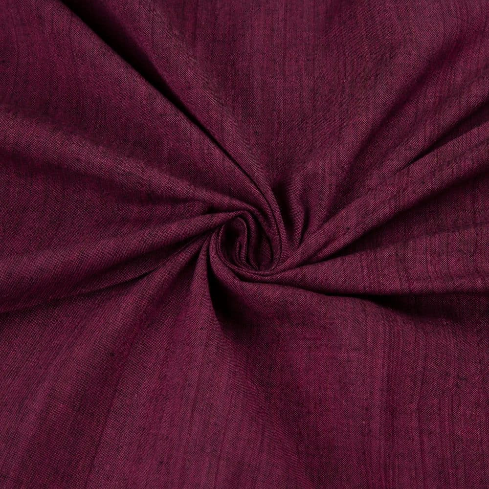 Cross Colour Red Pure Cotton 92 GSM Handwoven Fabric