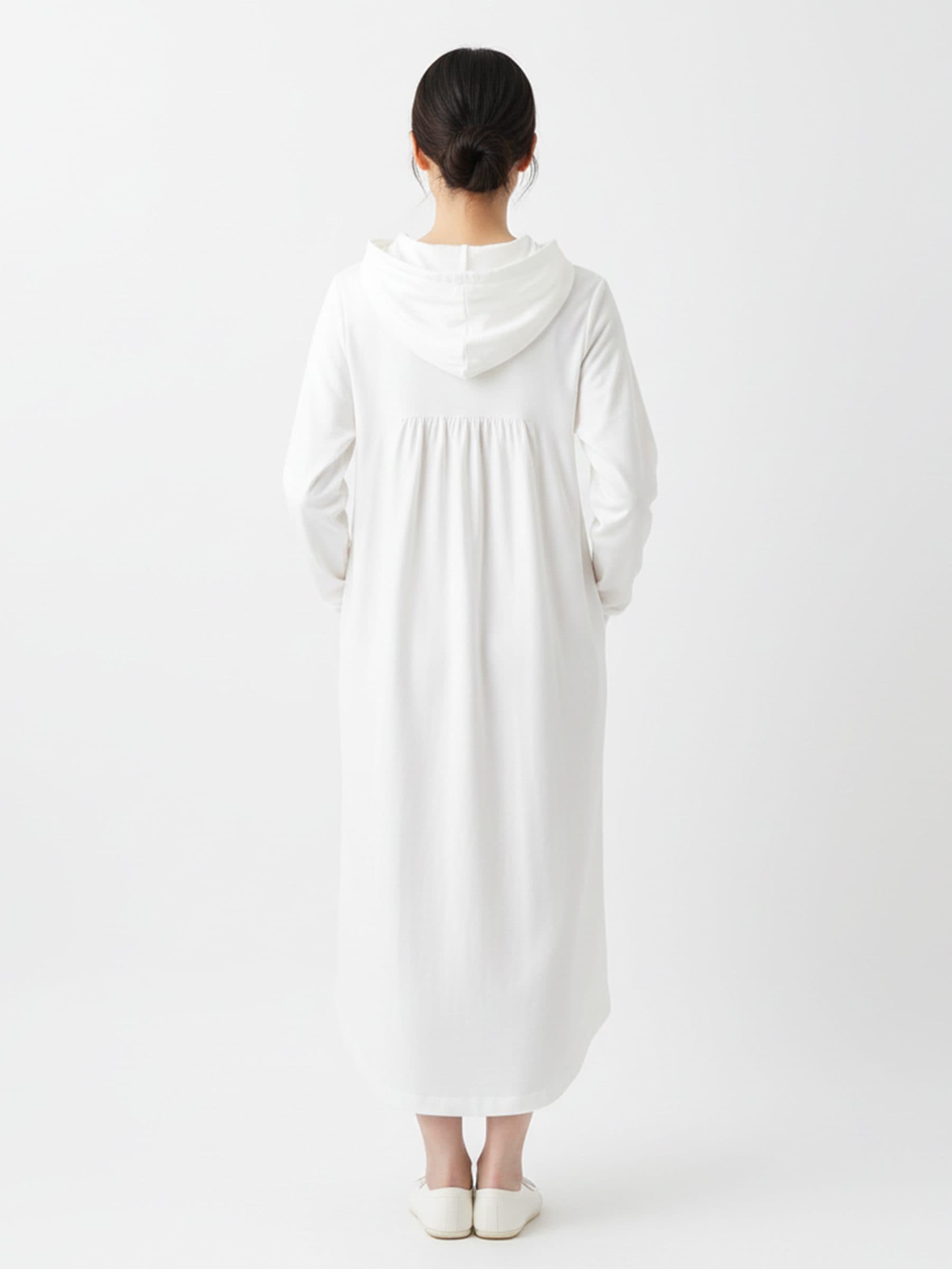 Side Slit Hooded Long Dress