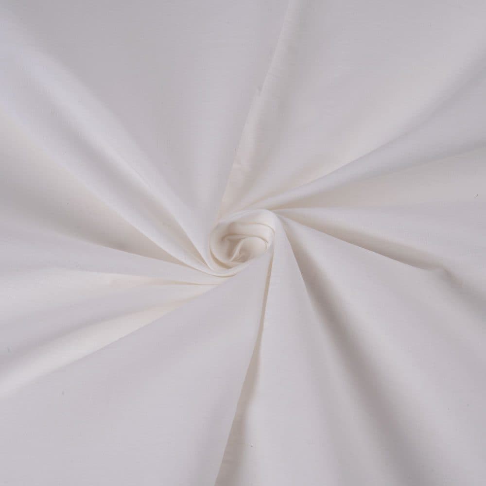 White Muslin Khadi Cotton 76 GSM Fabric - Bleached White & Dyeable