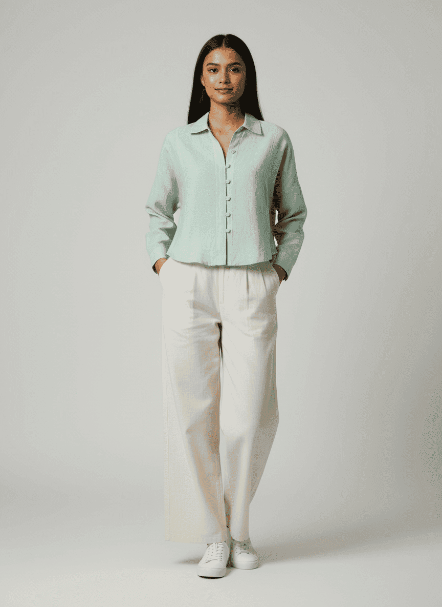Crop Panel Shirt