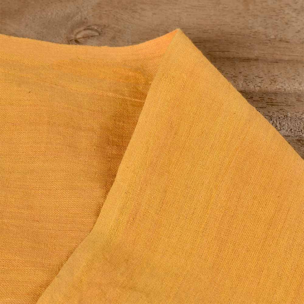 Plain Mustard Pure Cotton 92 GSM Handwoven Fabric