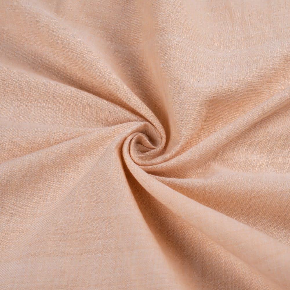 Plain Beige Pure Cotton 92 GSM Handwoven Fabric