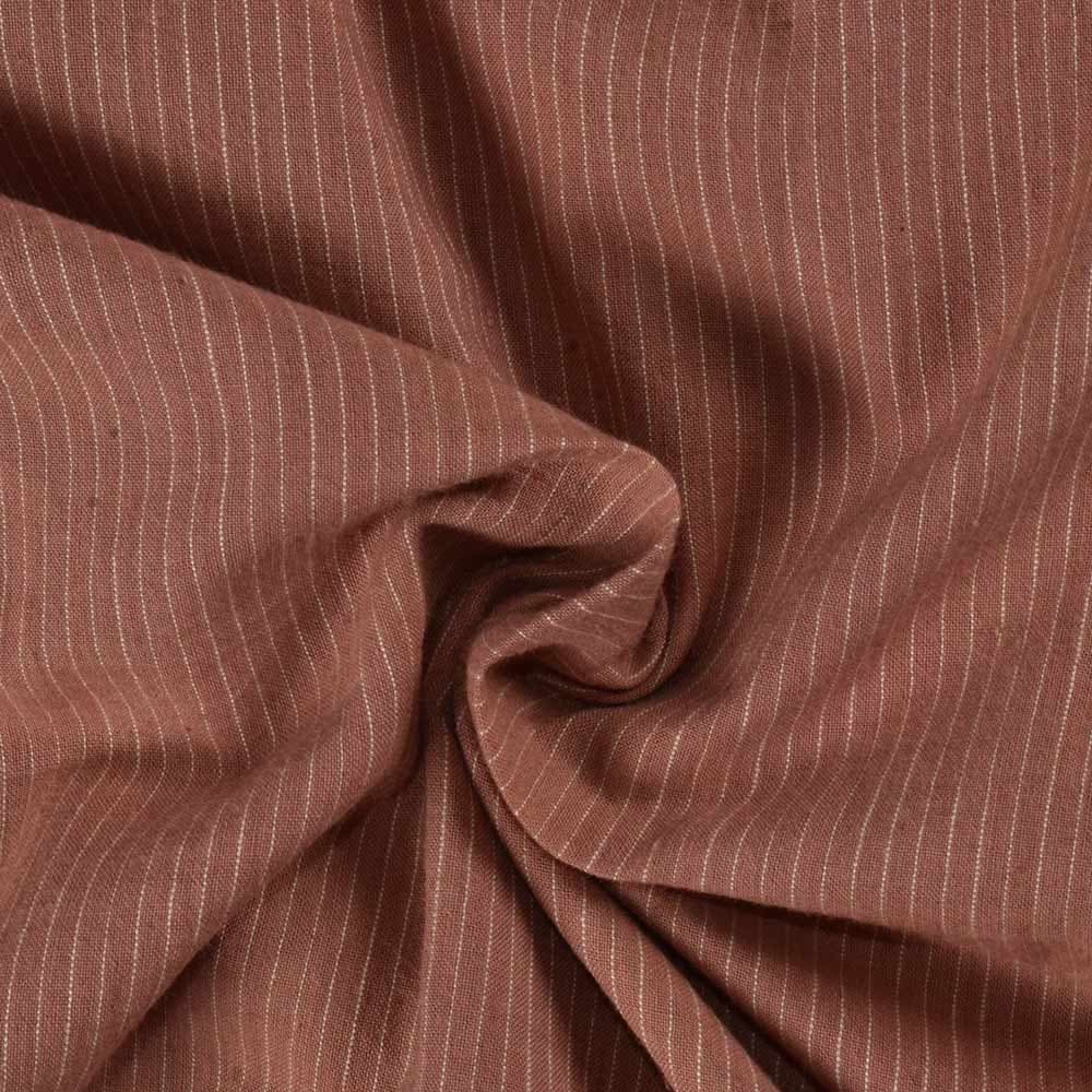Stripe Brown Pure Cotton 70 GSM Handwoven Fabric