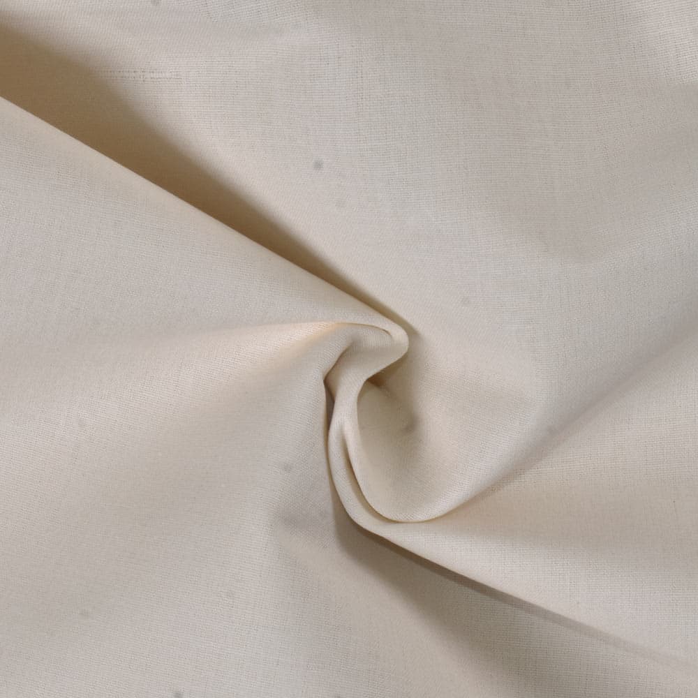 Plain Natural Matka Silk & Cotton Blend 120 GSM Handwoven Fabric