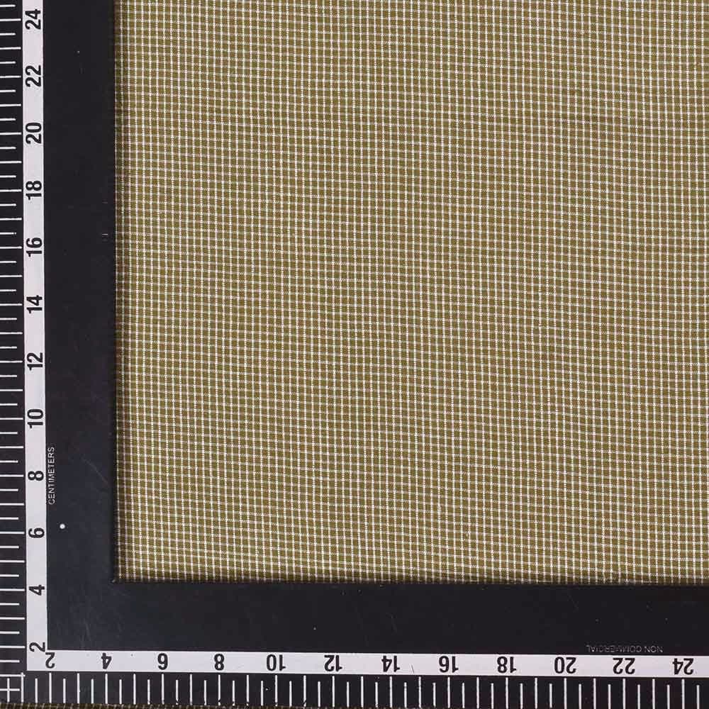 CHECK YELLOW PURE COTTON 93 GSM HANDWOVEN FABRIC