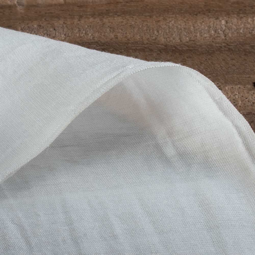 White Mulberry Silk and Bamboo Blend 80 GSM Handwoven Fabric