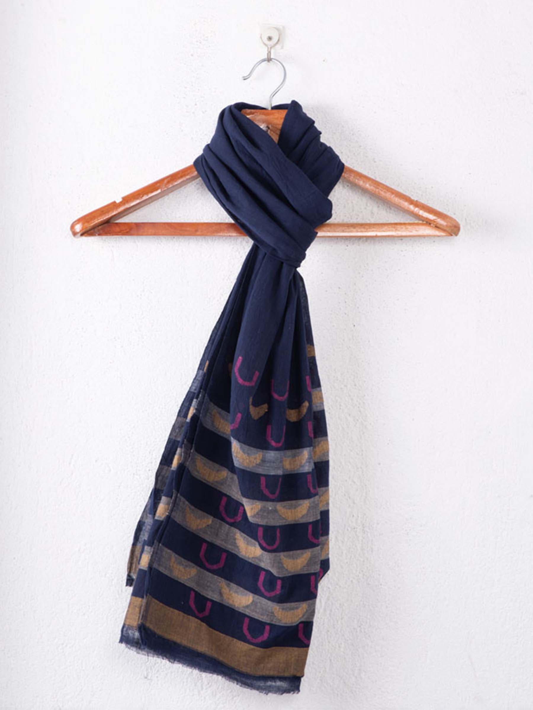 Handmade Pure Handspun Jamdani | Cotton Scarves 114