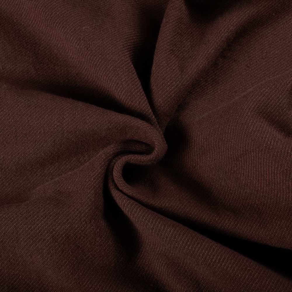 Solid Brown Color Cotton Khadi 230 GSM Twill Jacquard Fabric