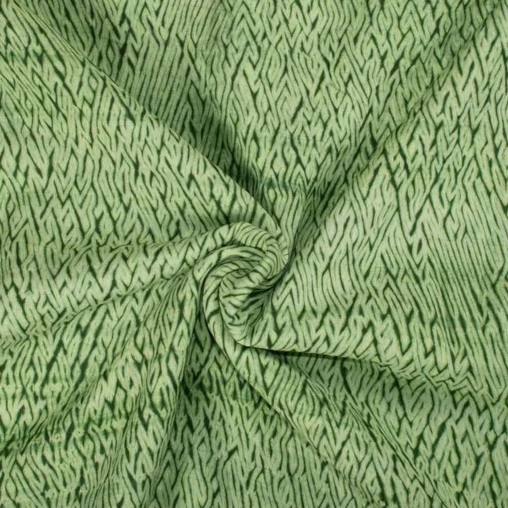 Abstract Dark Green Shibori 90 GSM Pure Cotton Fabric 84