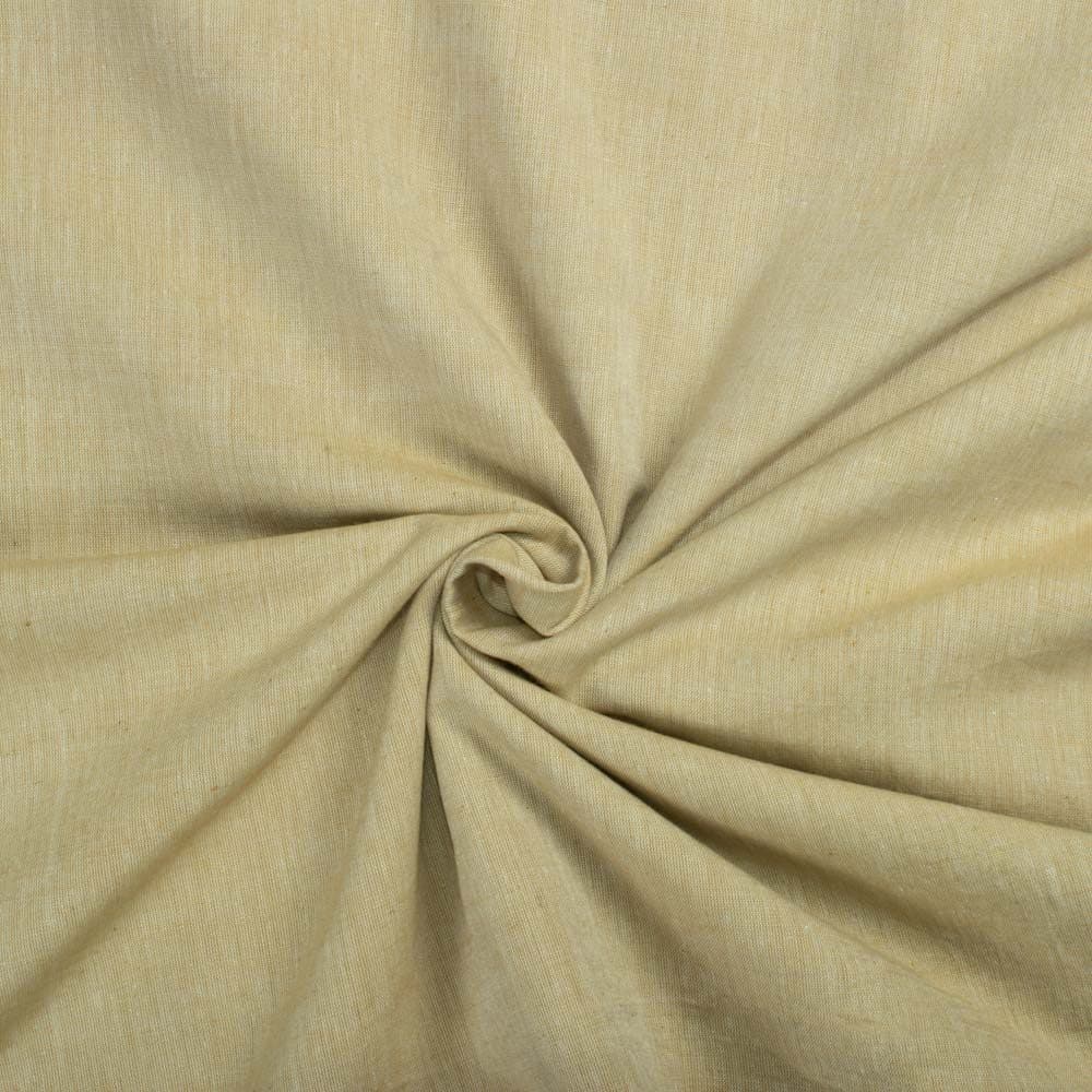 Chambray Khaki Khadi Cotton 125 GSM Handwoven Fabric