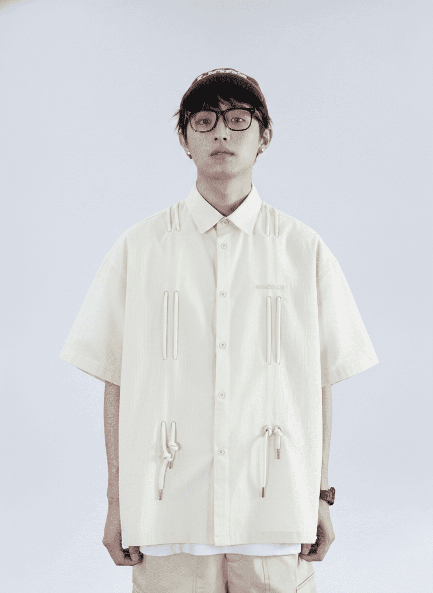 Knotted Cords Buttoned Shirt