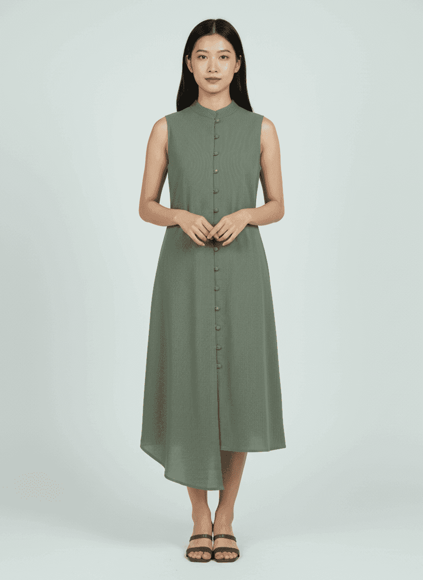 Mandarin Collar Dress