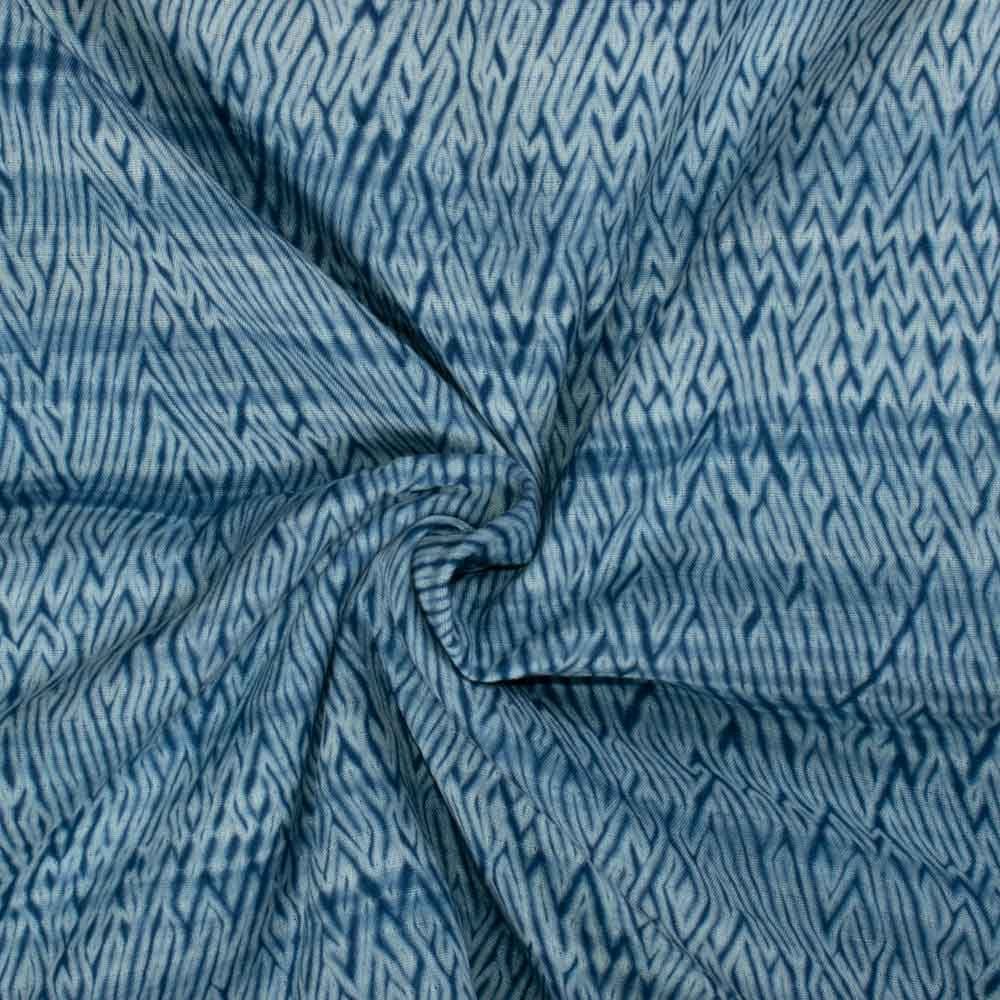 Abstract Navy Blue Shibori 90 GSM Pure Cotton Fabric 82