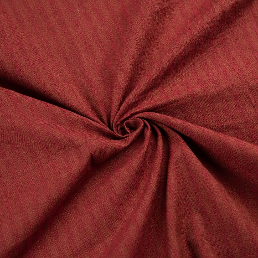 Stripe Red Pure Cotton 88 GSM Handwoven Fabric