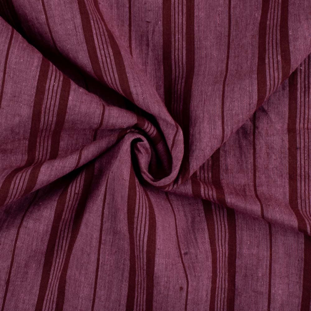 Stripe Pink Pure Cotton 98 GSM Handwoven Fabric 232