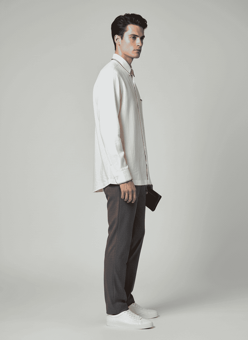 Buttonhole Stitched Embroidered Shirt