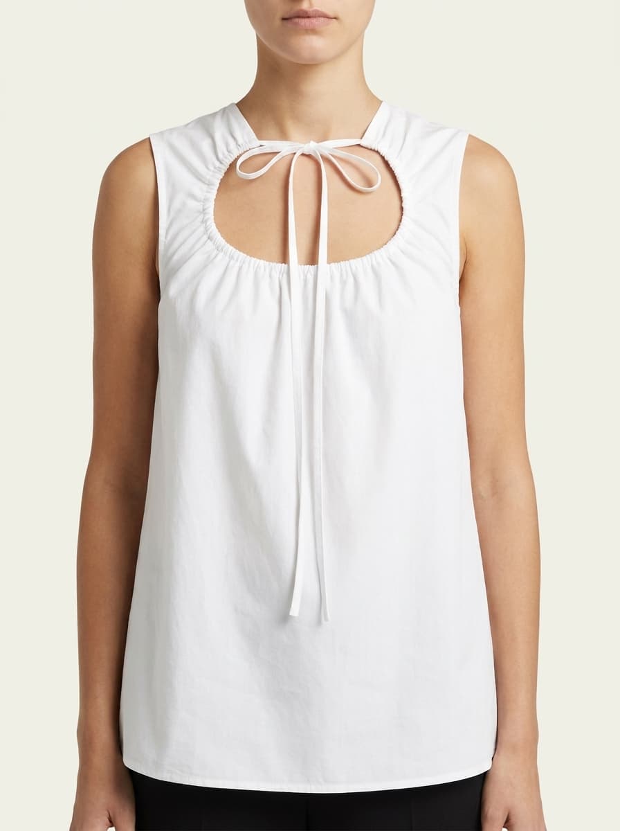 Loop Cutout Upperbust Neck Top