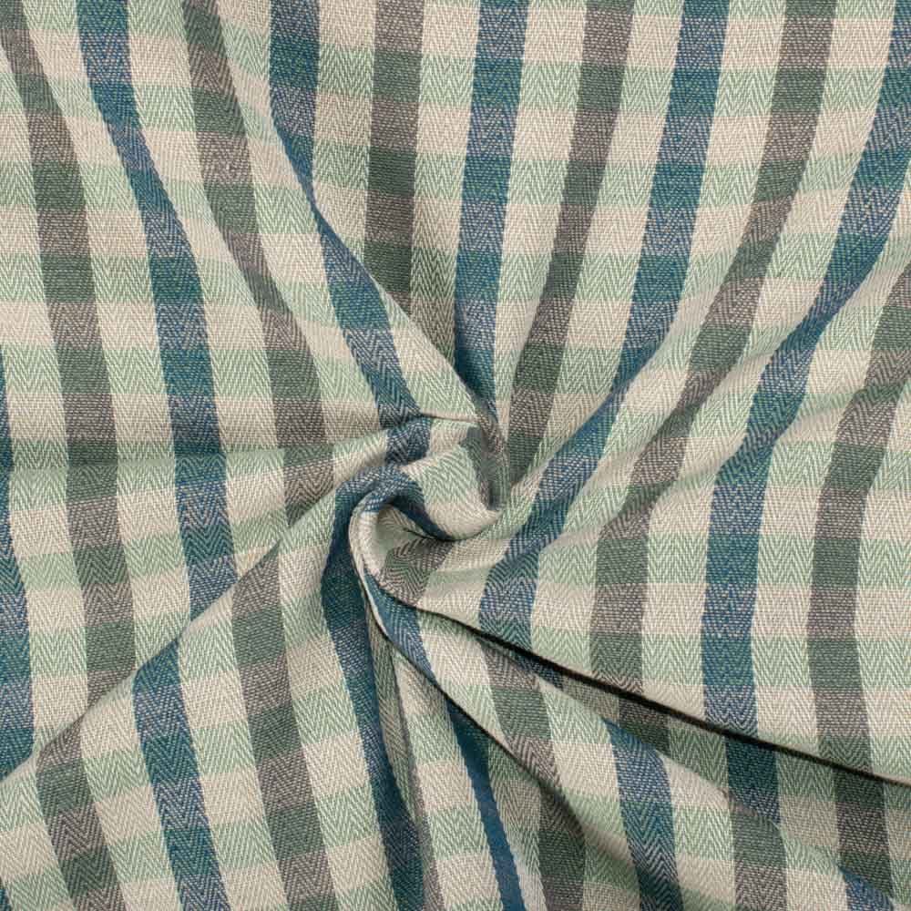 Herringbone Multicolor 165 GSM Khadi Cotton Handwoven Fabric