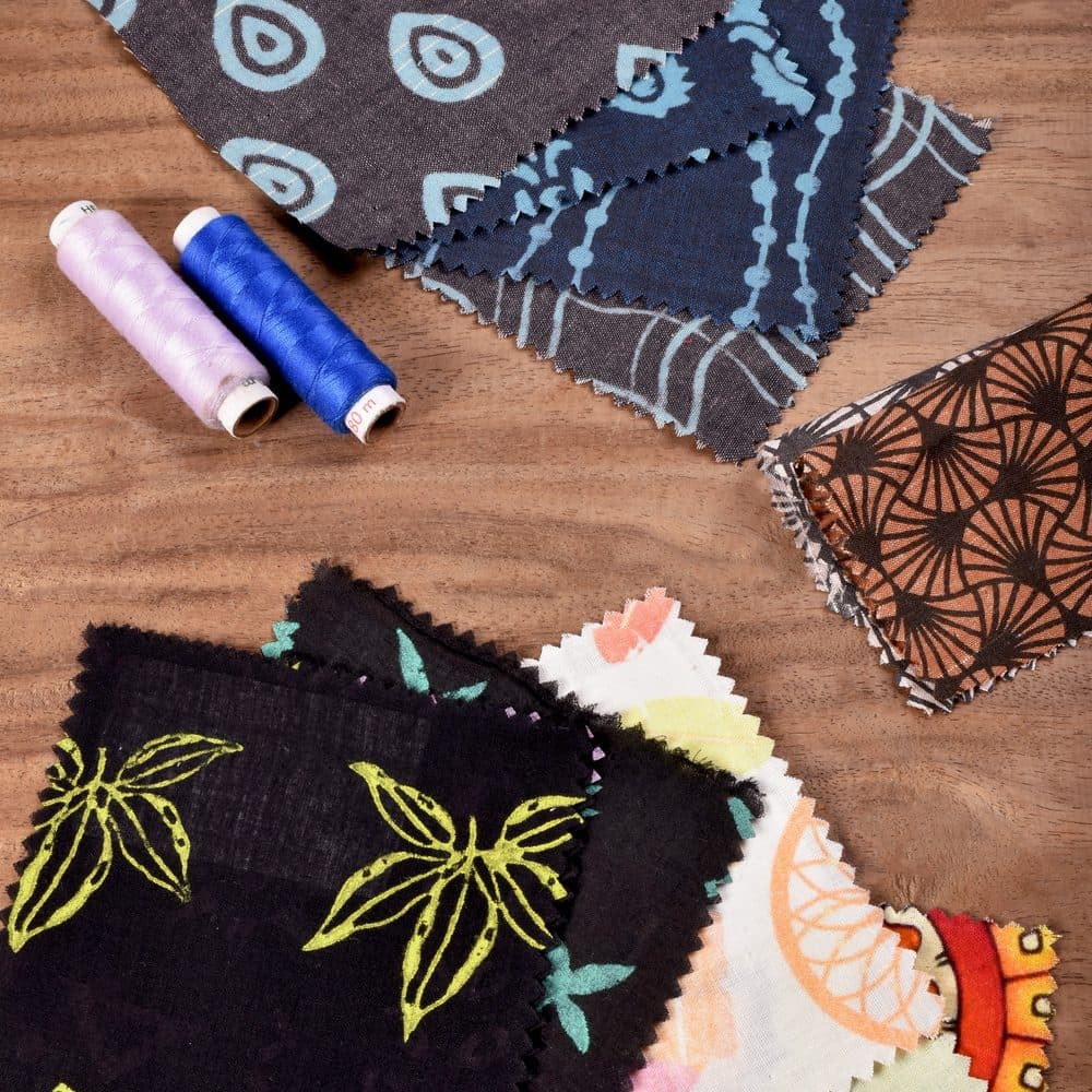 Batik, Block Print And Screen Print Fabric Swatches (4 *4 Inch, 12 GSM - 135 GSM, Up to 10 Swatches)