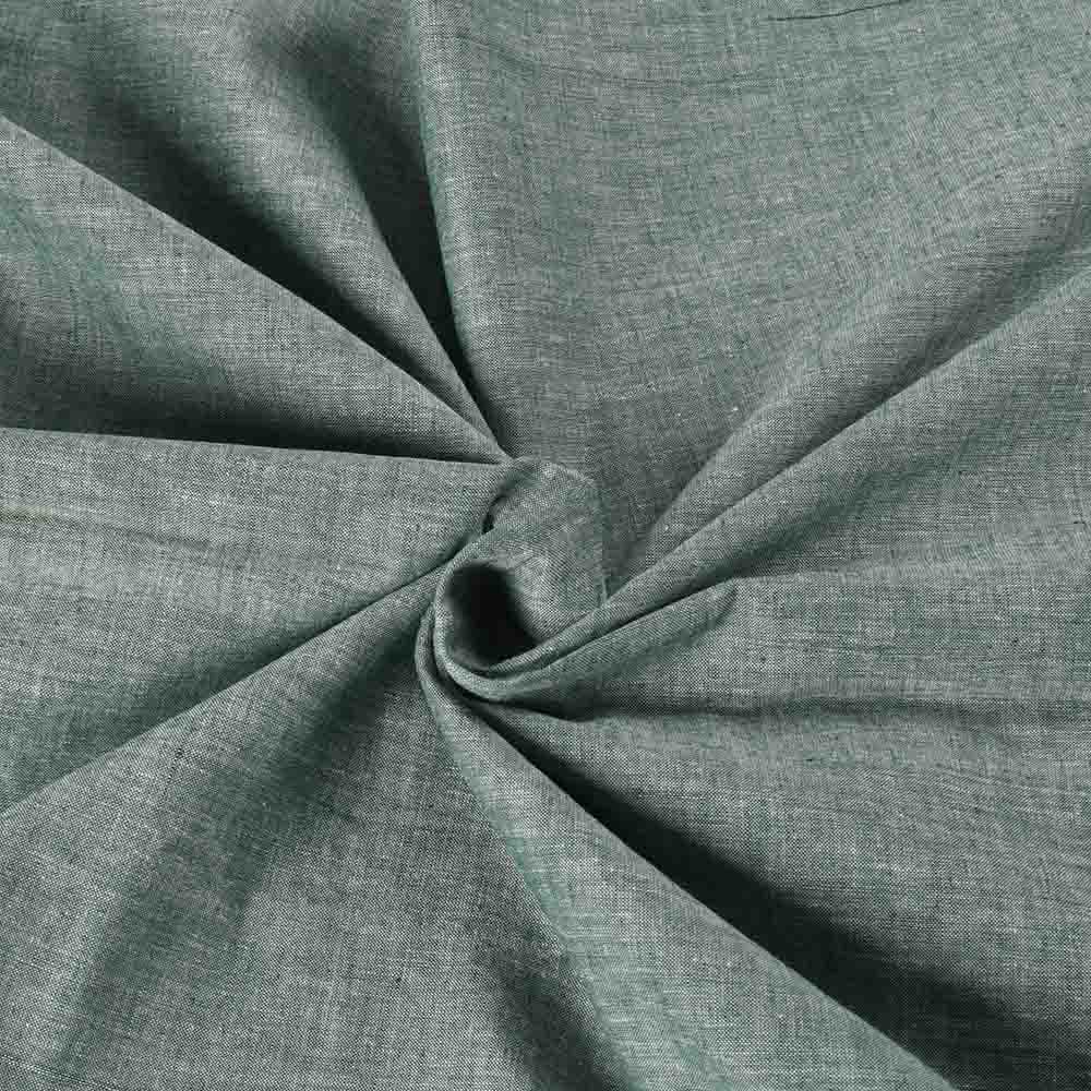 Chambray Grey Pure Cotton 75 GSM Handwoven Fabric