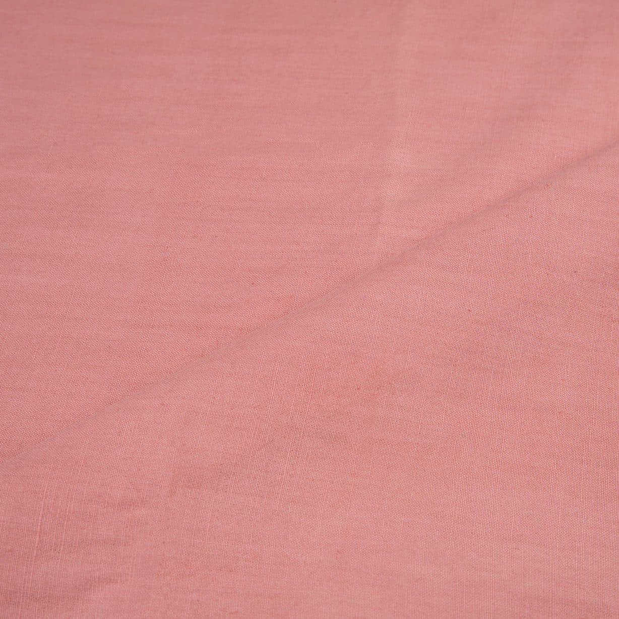 Plain Light Dusty Pink Natural Madder Dyed 115 GSM Handwoven Cotton Fabric