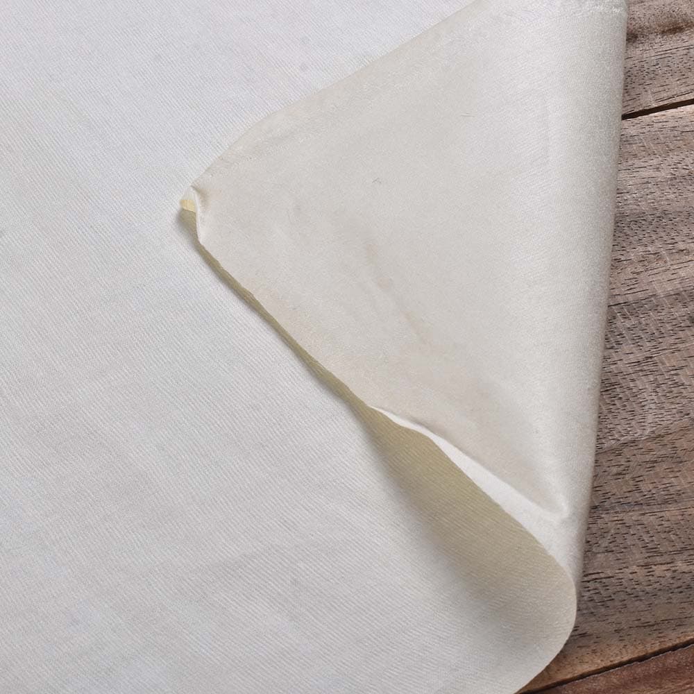Plain Natural Pure Eari Silk 102 GSM Handwoven Fabric  
