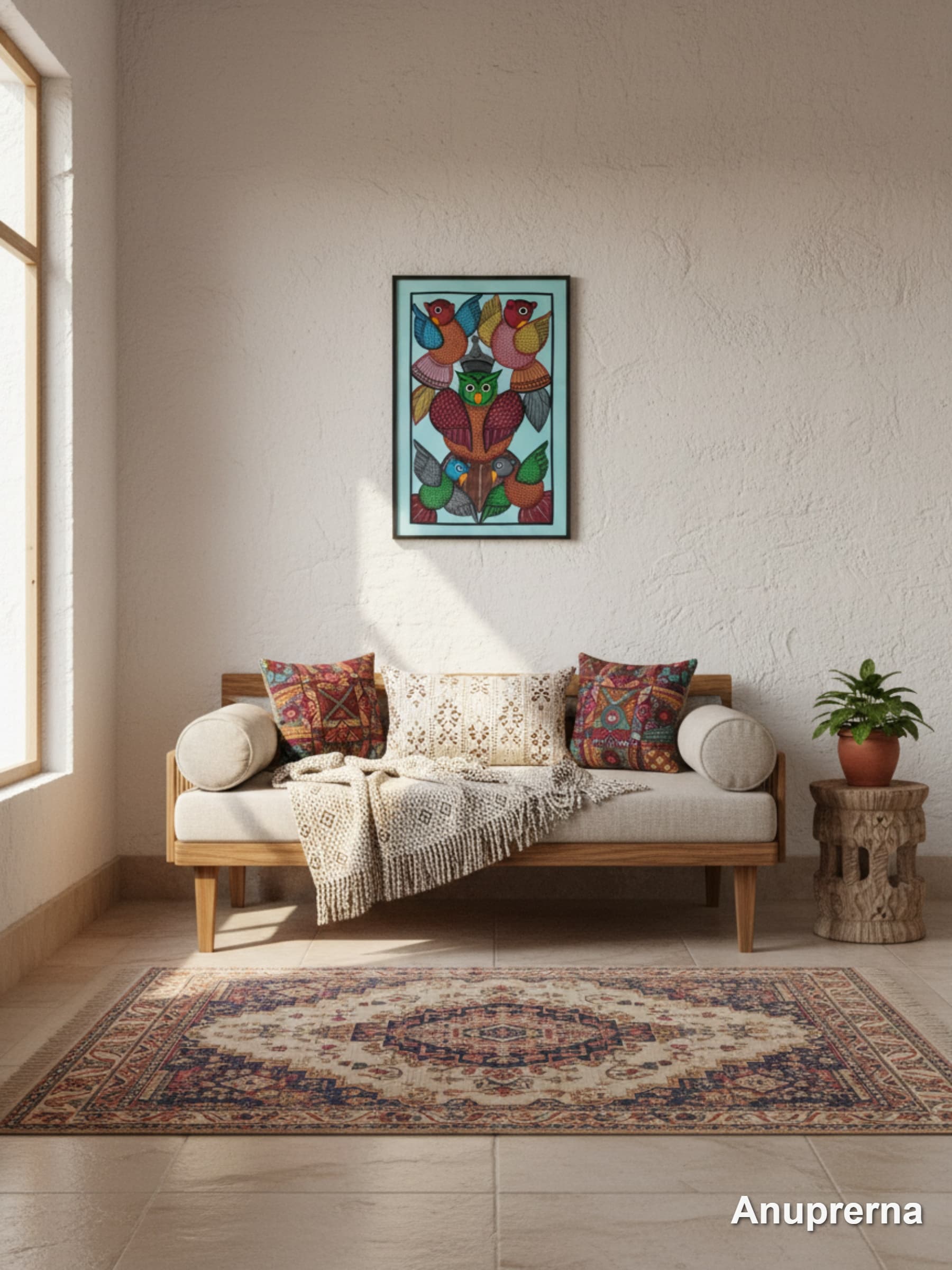 Owls Dance Pattachitra Wall Art Decor