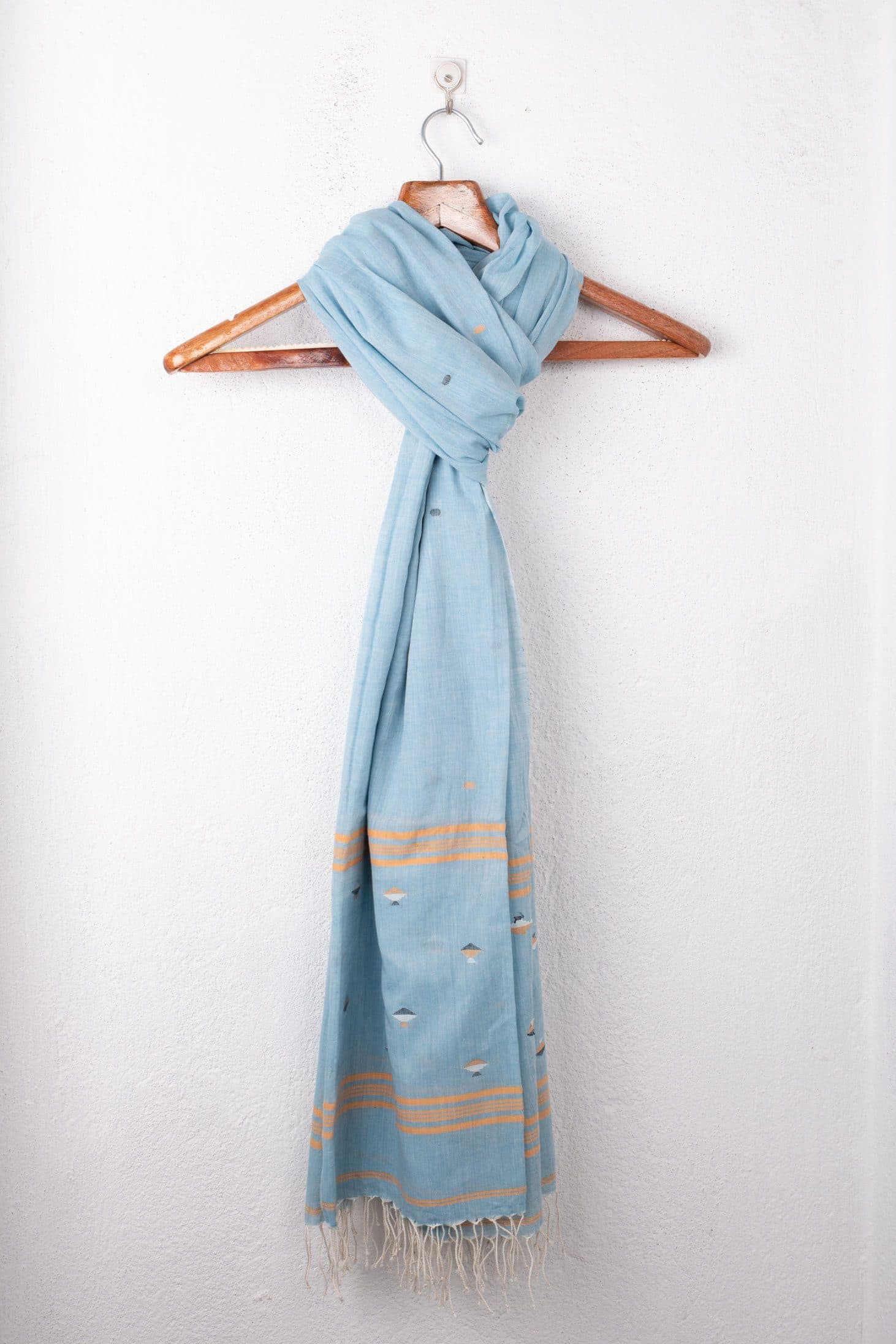 Handwoven Blue Scarf 96
