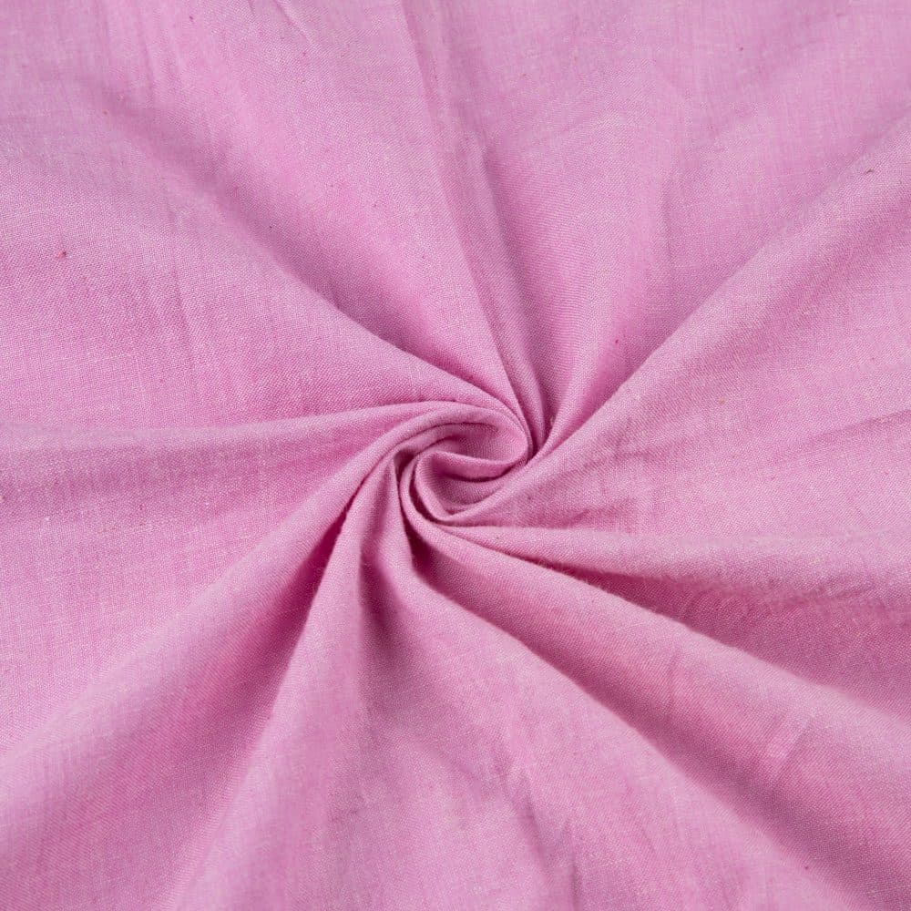 Chambray Purple Khadi Cotton 92 GSM Handwoven Fabric