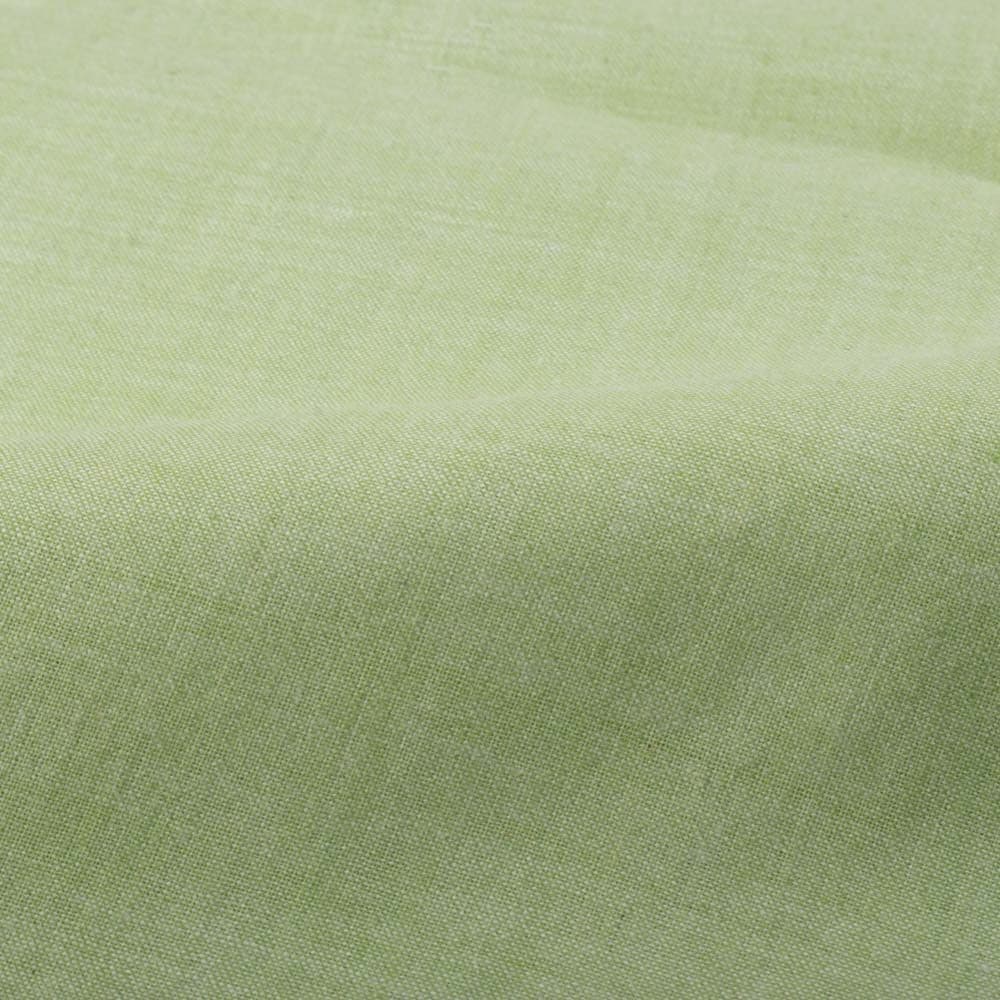 Chambray Green Khadi Cotton 75 GSM Handwoven Fabric