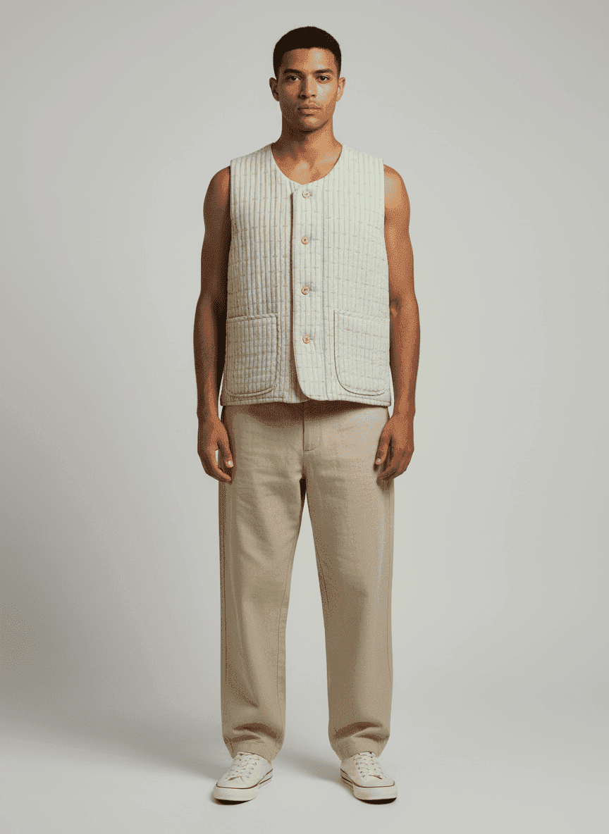 Round Neck Regular Fit Vest