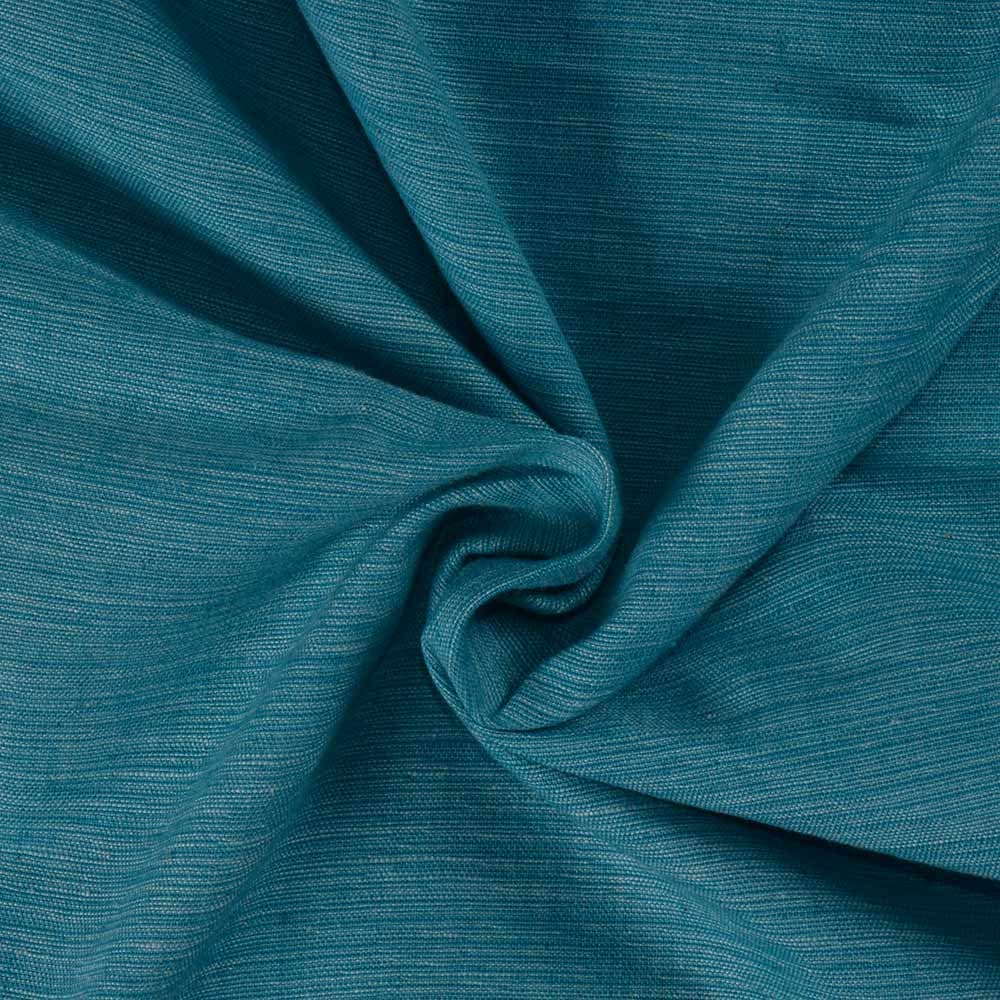 Chambray Sea Blue Khadi Cotton 158 GSM Handwoven Fabric