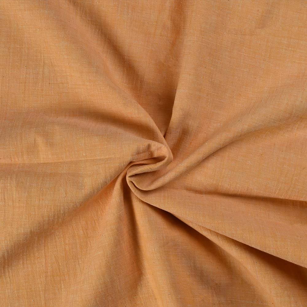 Chambray Yellow Khadi Cotton 105 GSM Handwoven Fabric