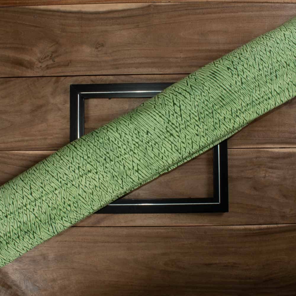 Abstract Dark Green Shibori 90 GSM Pure Cotton Fabric 84